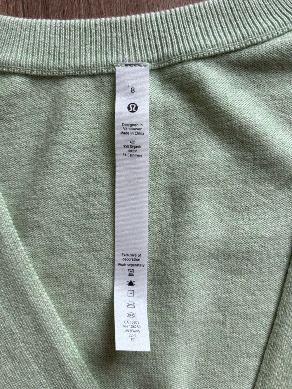 Lululemon Crossover Ribbed Waist Sweater in Heathered Creamy Mint - Picture 3 of 6